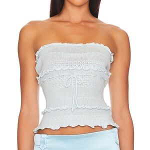 Guizo balena tube top in powder blue - small